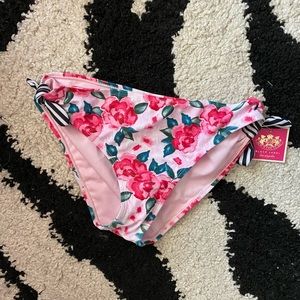NWT Juicy Couture Floral Bikini Bottom Sz 14